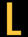 LetterLabel Vinyl 2-7/8inH 1-3/4inW PK25
