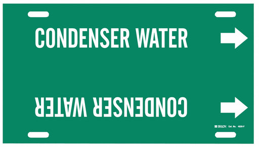 Pipe Marker Condenser Water 8in H 16in W