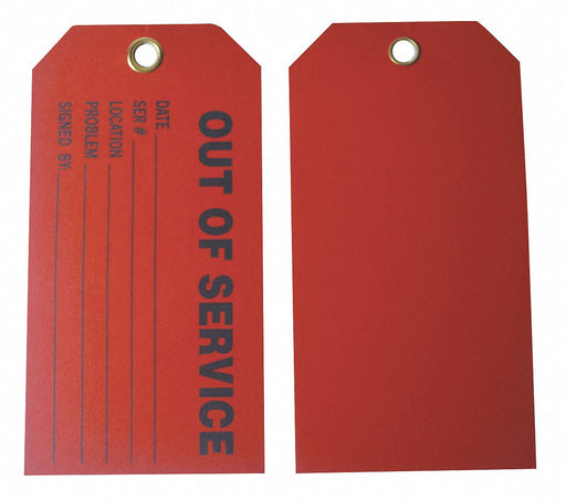 Tag Red Cardstock 3inH 5-3/4inW PK100