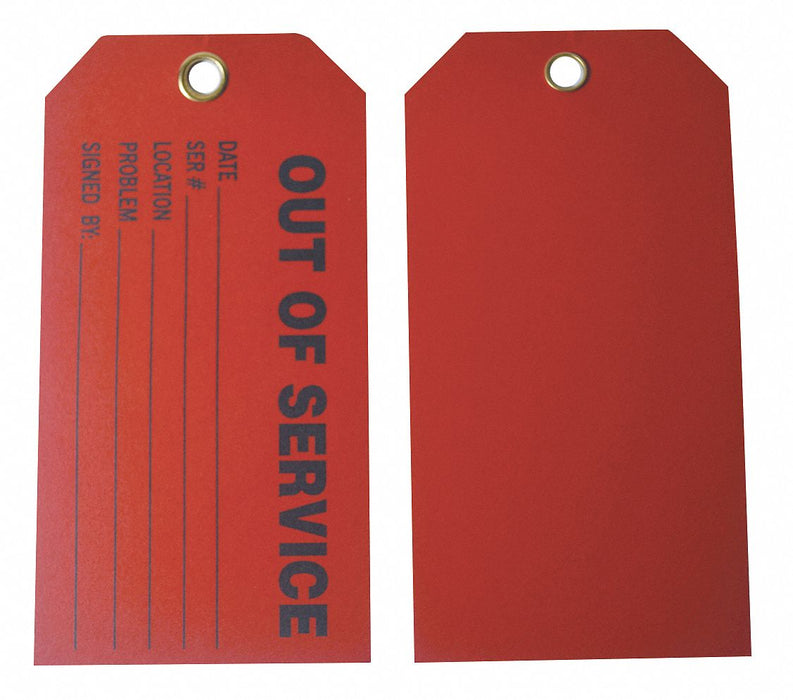 Tag Red Cardstock 3inH 5-3/4inW PK100