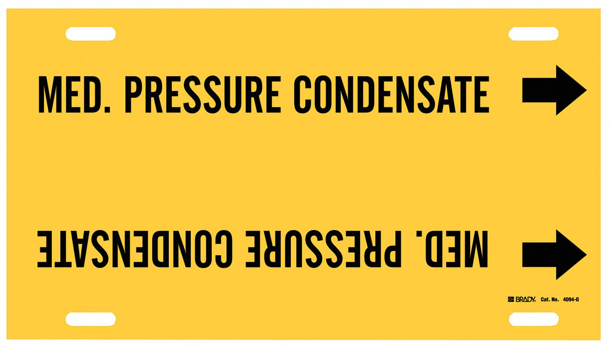 Pipe Mrkr Med. Prssre Condensate 10in H