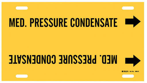 Pipe Mrkr Med. Prssre Condensate 10in H