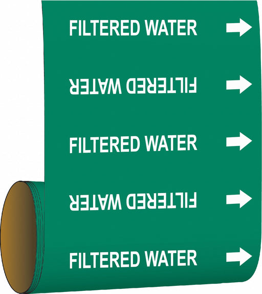 Pipe Marker Filtered Water 12in H 12in W