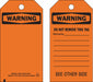 Warning Tag 5 3/4in H 3in W Polyest PK10