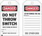 Danger Tag 7 in H 4 in W Cardstock PK100