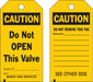 Caution Tag 7 in H 4 in W Polyester PK10