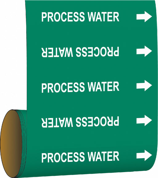 Pipe Marker Process Water 8 in H 8 in W