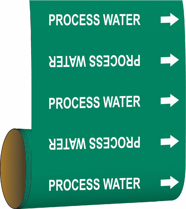 Pipe Marker Process Water 8 in H 8 in W