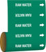 Pipe Marker Raw Water 8 in H 8 in W