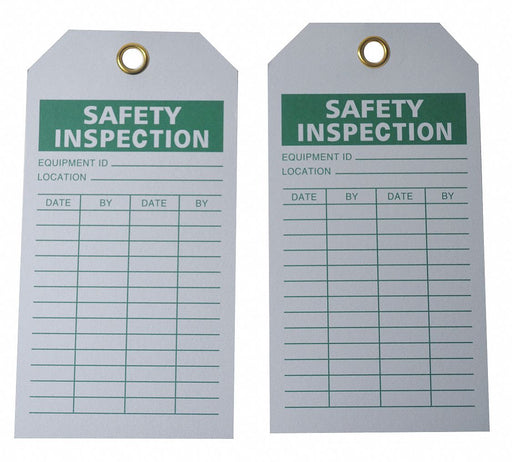 Safety Inspection Tag 5-3/4 x 3 In PK100