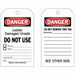 Tag Red/Black/White 7inH 4inW PK100
