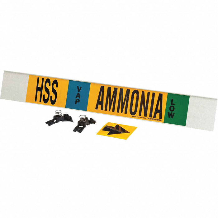 Pipe Marker Ammonia 4 in H 24 in W