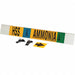 Pipe Marker Ammonia 4 in H 24 in W