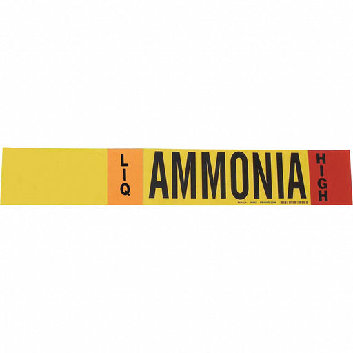 Pipe Marker Ammonia 4 in H 24 in W