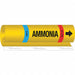 Pipe Marker Ammonia 26 in H 12 in W