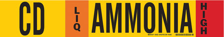Pipe Marker Ammonia 4 in H 24 in W