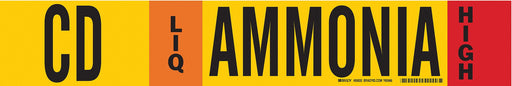 Pipe Marker Ammonia 4 in H 24 in W