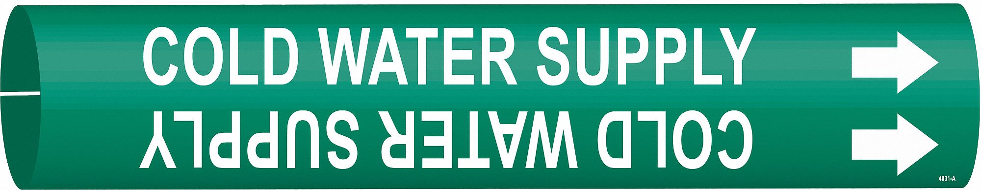 Pipe Marker Cold Water Supply 13/16in H