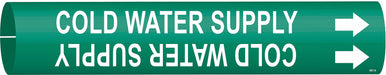 Pipe Marker Cold Water Supply 13/16in H