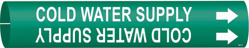 Pipe Marker Cold Water Supply 13/16in H
