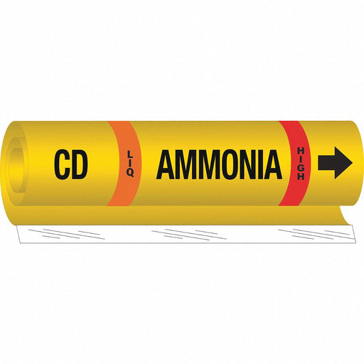 Pipe Marker Ammonia 26 in H 12 in W