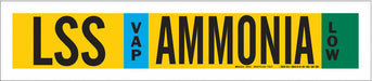 Pipe Marker Ammonia 2 1/4 in H 14 in W