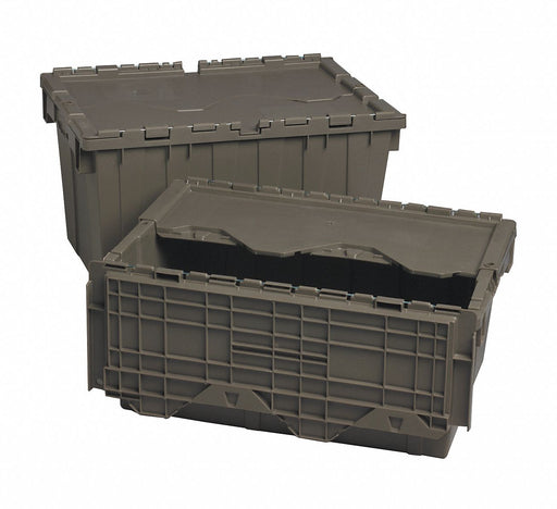 AttachedLidTote 19.625inL 11.625inW Gray