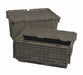 AttachedLidTote 19.625inL 11.625inW Gray