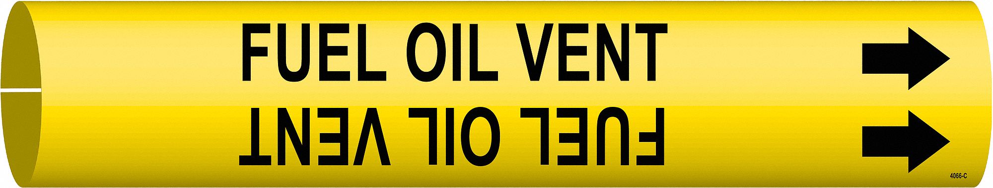 Pipe Marker Fuel Oil Vent 2 in H 2 in W