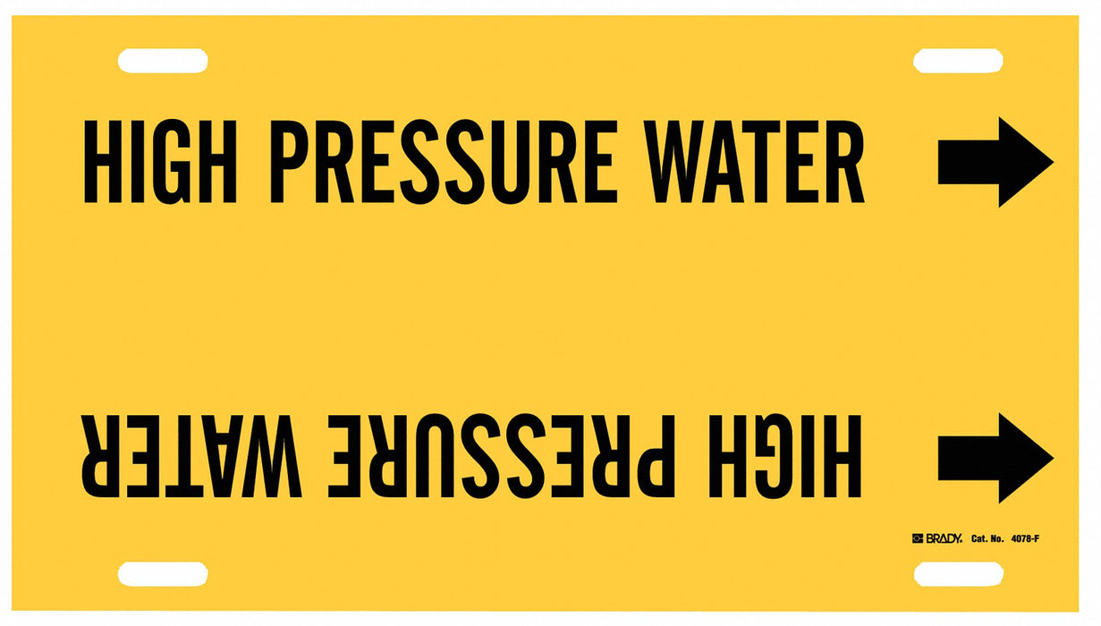 Pipe Mrkr High Prssure Watr 8in H 16in W