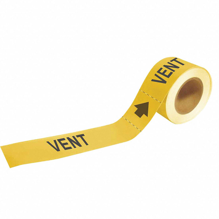 Pipe Marker Vent 2 in H 12 in W