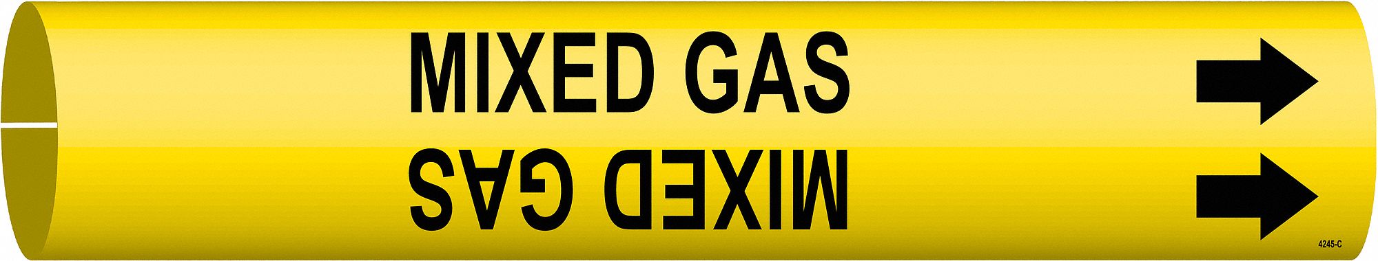 Pipe Marker Mixed Gas 2 in H 2 in W