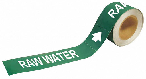 Pipe Marker Raw Water 2in H 12in W