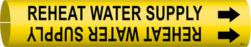 Pipe Mrkr Reheat Watr Supply 2in H 2in W