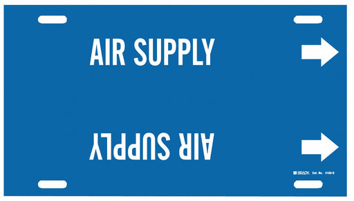 Pipe Marker Air Supply 10 in H 24 in W