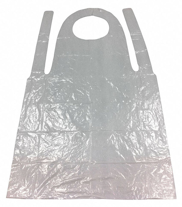 Bib Apron Uni White Polyethylene PK100