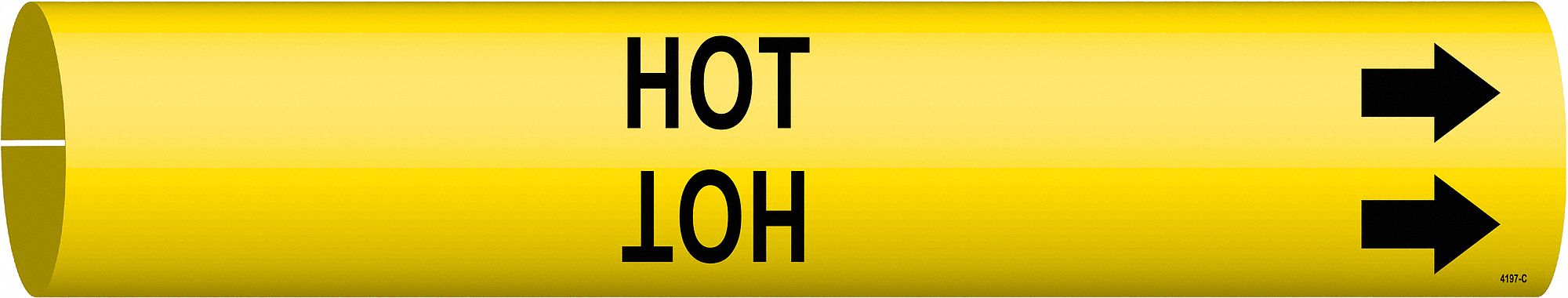 Pipe Marker Hot 2 in H 2 in W