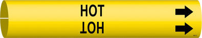 Pipe Marker Hot 2 in H 2 in W