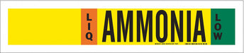 Pipe Marker Ammonia 2 1/4 in H 14 in W