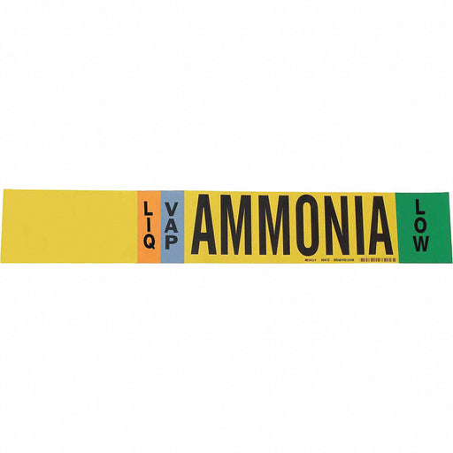 Pipe Marker Ammonia 2 1/4 in H 14 in W