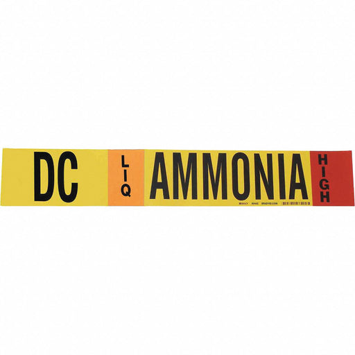 Pipe Marker Ammonia 4 in H 24 in W