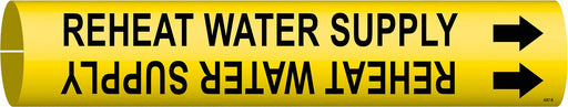 Pipe Marker Reheat Water Supply 7/8in H