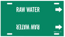 Pipe Marker Raw Water 10 in H 32 in W