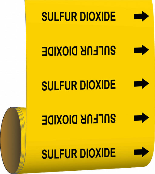Pipe Marker Sulfur Dioxide 12in H 12in W