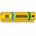 Pipe Marker Ammonia 9 in H 8 in W