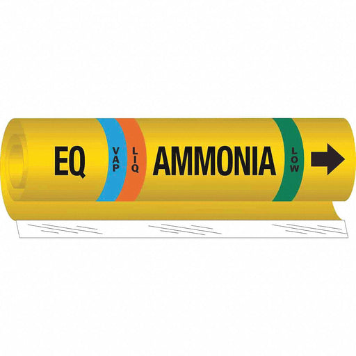 Pipe Marker Ammonia 26 in H 12 in W