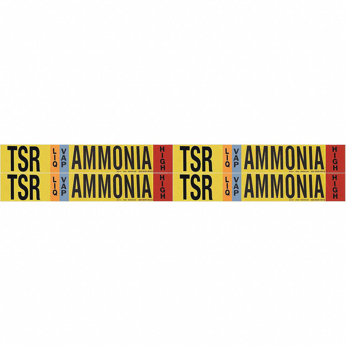 Pipe Marker Ammonia 1 1/8in H 7in W