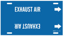 Pipe Marker Exhaust Air 10 in H 24 in W