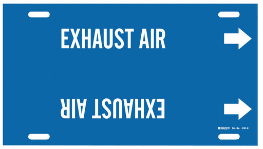 Pipe Marker Exhaust Air 10 in H 24 in W