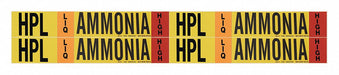 Pipe Marker Ammonia 1 1/8 in H 7 in W